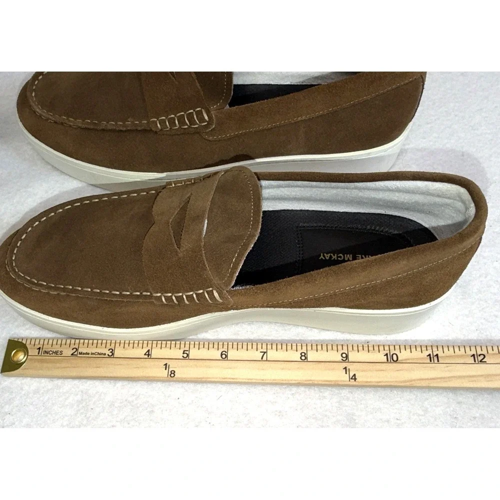 Blake McKay Ashland‎ Mens Penny Loafers Size 11.5 Brown Suede Slip On Shoes